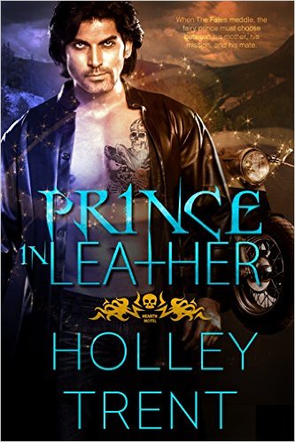 Cover Art for PRINCE IN LEATHER by Holley Trent