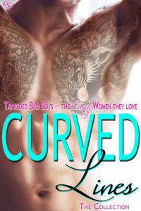 Cover Art for Curved LInes by Dee Tenorio, Dee Carney, Quinn, Allie Cooke, Jodi Redford Dawn Montgomery, Lexxie Couper, Merryn Dexter, Kathryn Lively, Tilly Greene