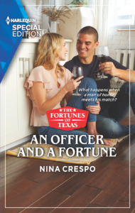 Cover Art for An Officer and a Fortune,  Book 5 (The Fortunes of Texas: The Hotel Fortune Book 5) by Nina Crespo